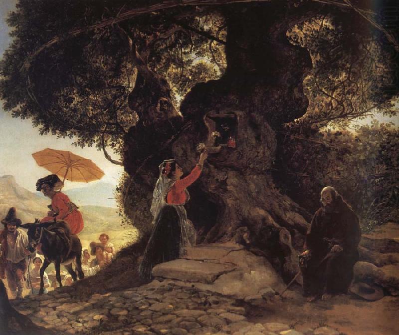 At the Madonna-s oak, Karl Briullov